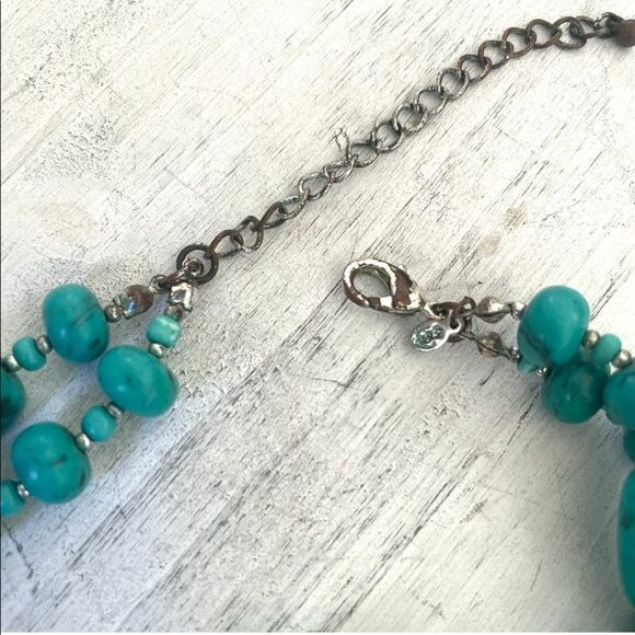 Premier Designs double stranded turquoise necklace - Picture 9 of 11